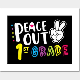 Kids Peace Out Kindergarten Last Day Of School Posters and Art